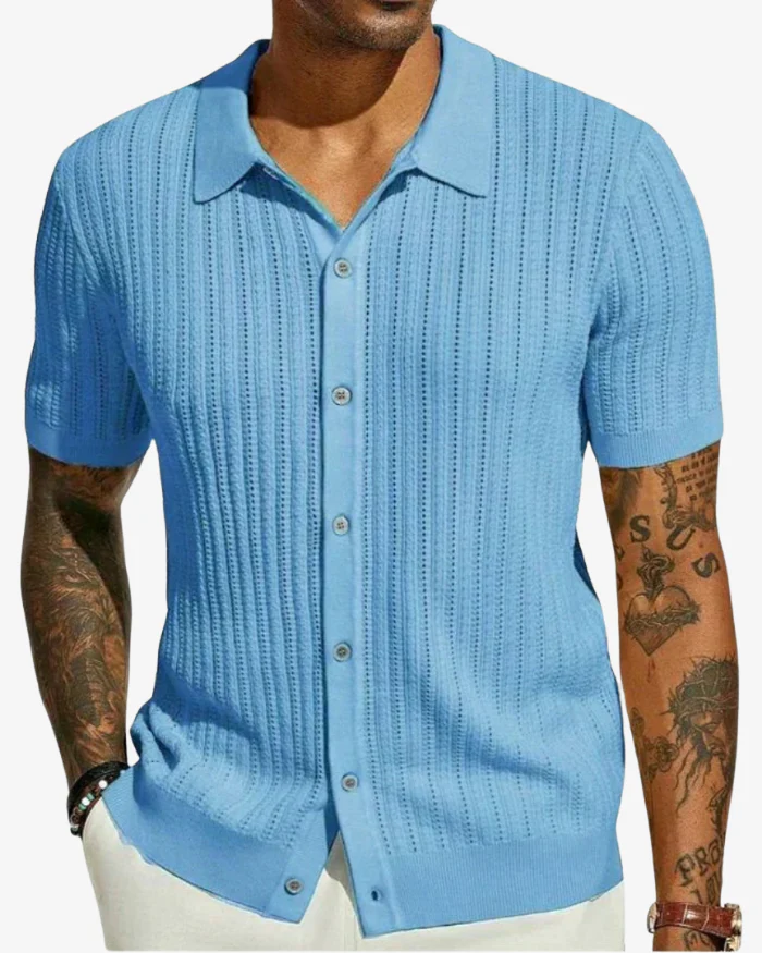 Refined Knitted Polo Shirt
