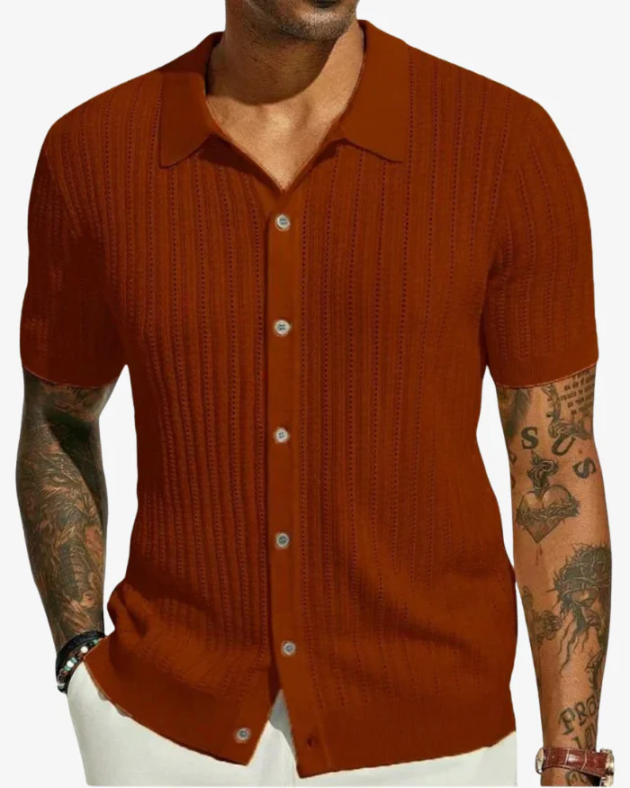 Refined Knitted Polo Shirt