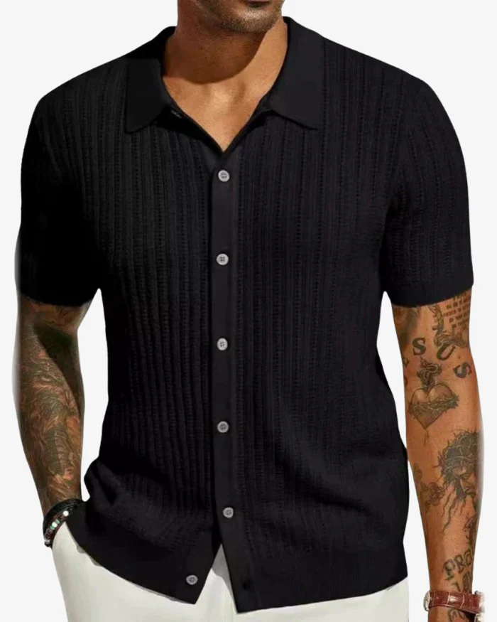 Refined Knitted Polo Shirt