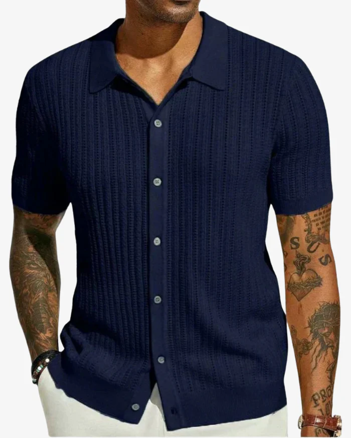Refined Knitted Polo Shirt
