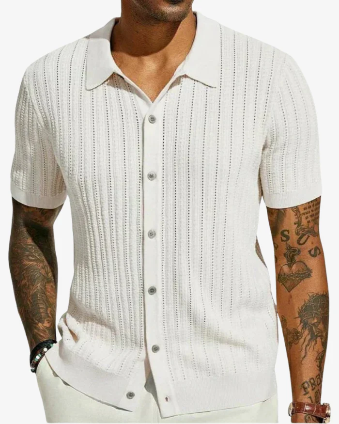 Refined Knitted Polo Shirt