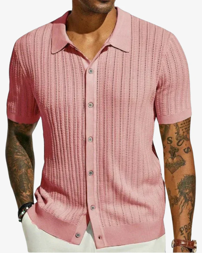 Refined Knitted Polo Shirt