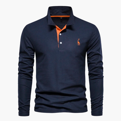 AIOPESON Long-Sleeve Polo Shirt
