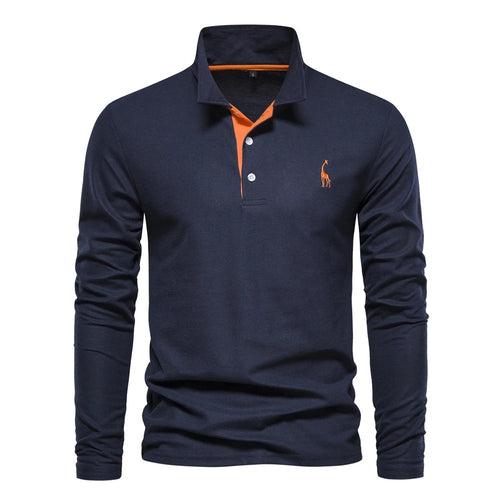 AIOPESON Long-Sleeve Polo Shirt